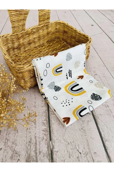 3 Adet 75x75 cm Çok Amaçlı Müslin Bezi Örtü Battaniye ürün görseli 1