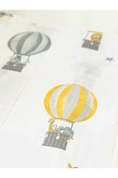 Balon  Çok Amaçlı Müslin Örtü Battaniye - Resim 3