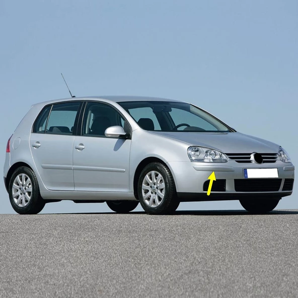 VW Golf MK5 2004-2008 Ön Tampon Sağ Köşe Bandı Plastik Çıta 1K0807656A ürün görseli 1