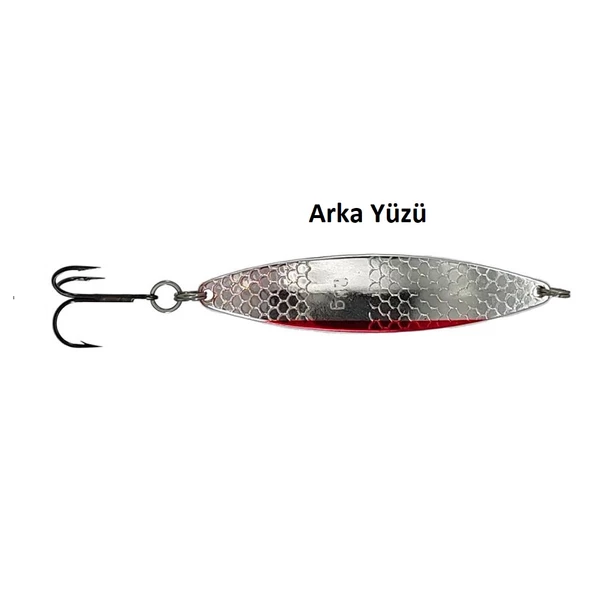 Hansen Pilgrim 7.8cm 18gr Silver/Red Lüfer-Levrek Kaşık - Resim 2