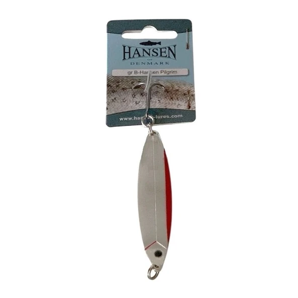 Hansen Pilgrim 8.9cm 32gr Silver/Red Lüfer-Levrek Kaşık ürün görseli 1