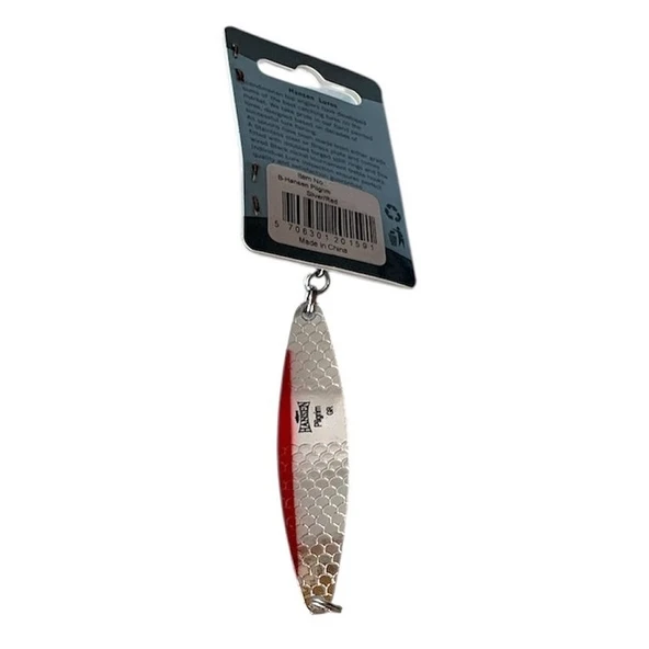 Hansen Pilgrim 8.9cm 32gr Silver/Red Lüfer-Levrek Kaşık - Resim 2