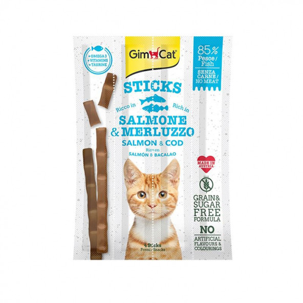 GimCat Sticks Alabalıklı-Somonlu Kedi Ödülü 4 Parça ürün görseli 1