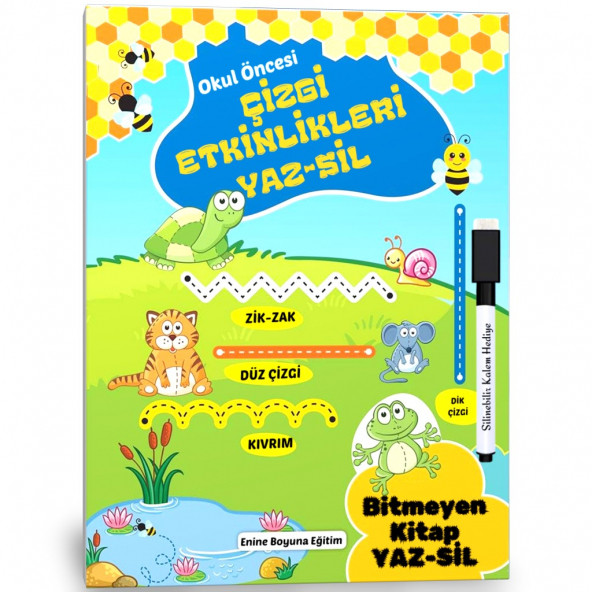 Okul Öncesi Çizgi Etkinlikleri YAZ-SİL Kitabı ürün görseli 1