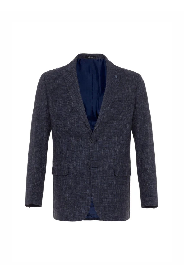 Süvari Regular Fit Mavi Erkek Armürlü Ceket CT2004800236 ürün görseli 1