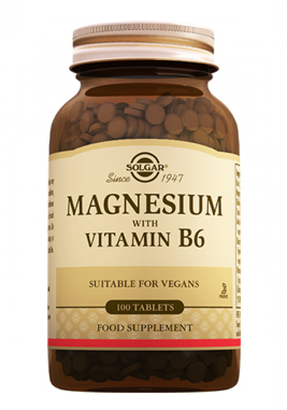 Solgar Magnesium with Vitamin B6 100 Tablet - Resim 2