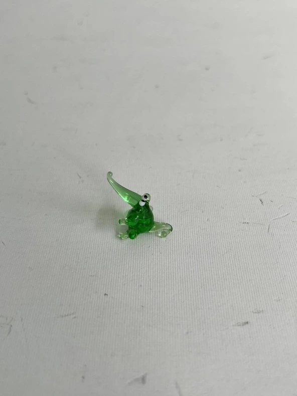 El Yapımı Mini Murano Cam Timsah Biblo A145-08 - Resim 2