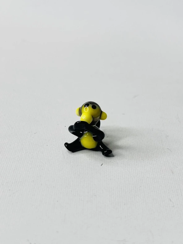 El Yapımı Mini Murano Cam Maymun Biblo A150-08 - Resim 2