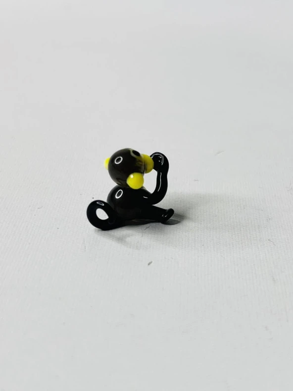 El Yapımı Mini Murano Cam Maymun Biblo A150-08 - Resim 4