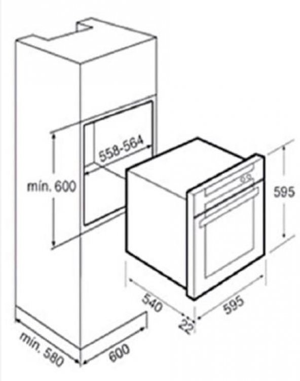 TEKA HE 715 BK ANKASTRE FIRIN - Resim 2