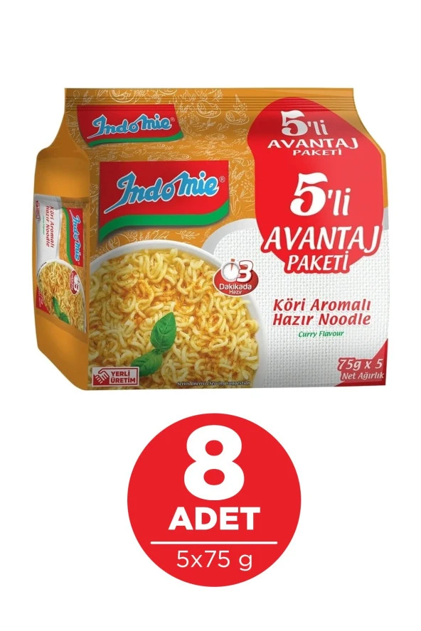 İndomie Hazır Noodle Körili 75gr X 5 Li Avantaj Paket X 8 Adet ürün görseli 1
