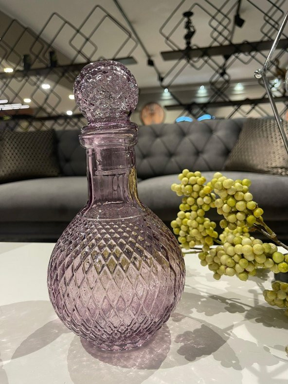 Selim Fusion Yuvarlak Dekoratif Şişe Mor 230MOR16CM ürün görseli 1