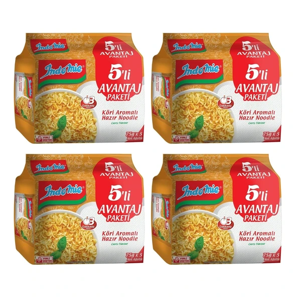 Indomie Hazır Noodle Körili 75gr x 5 Li Avantaj Paket x 4 Adet ürün görseli 1