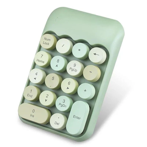 Kablosuz Retro Numpad 18 Tuşlu Numerik Muhasebe Ofis Klavyesi ürün görseli 1