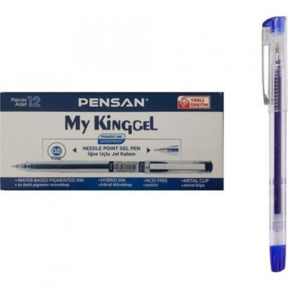 PENSAN MY-KING JEL KALEM 05mm MAVI 12 LI(6405) ürün görseli 1