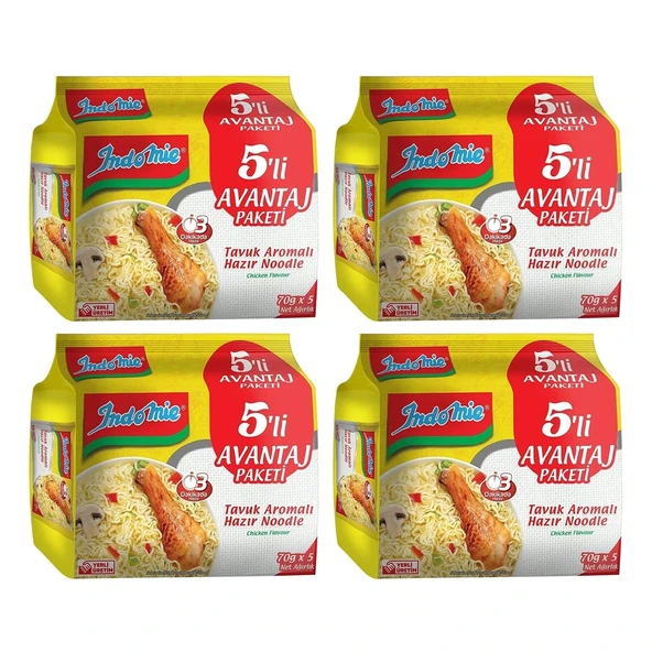Indomie Hazır Noodle Tavuklu 75gr X 5 Li Avantaj Paket X 4 Adet ürün görseli 1