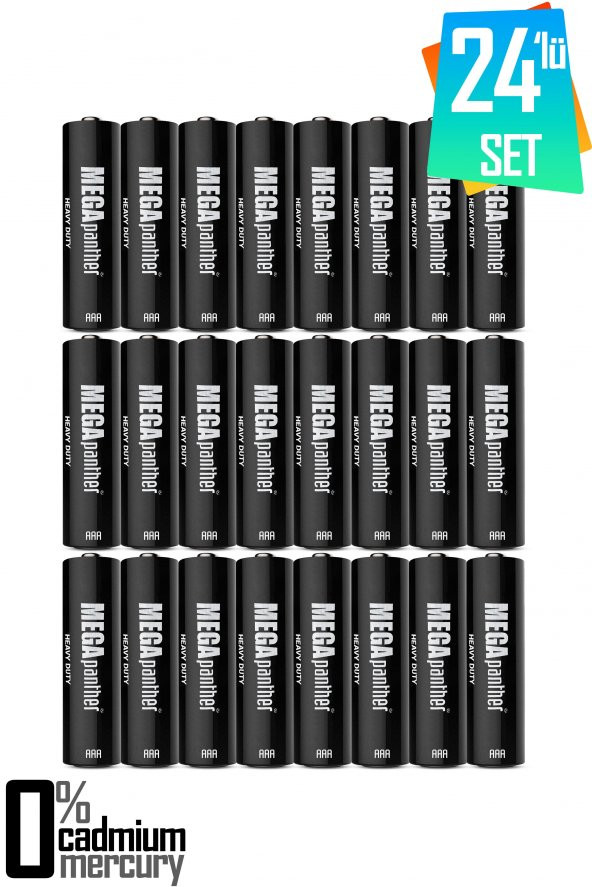 24lü AAA R03 İnce Kalem Pil Kumanda Pili Zn-C 1.5V ürün görseli 1