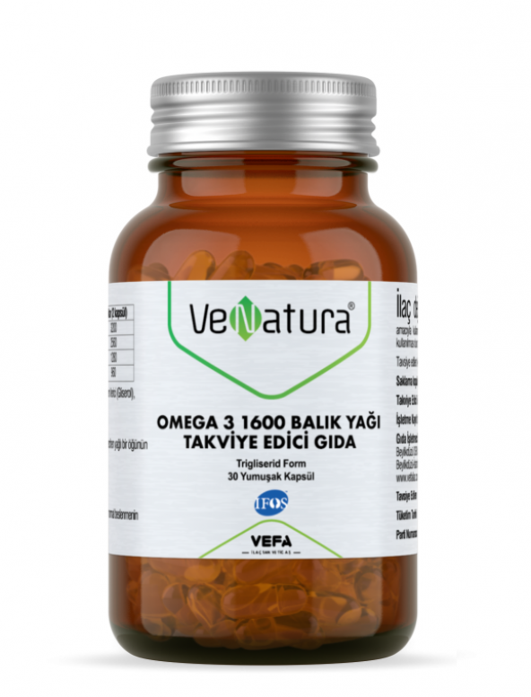 Venatura Omega 3 1600 mg 30 Yumuşak Kapsül Balık Yağı ürün görseli 1