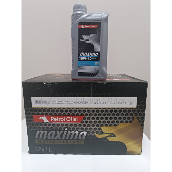 PETROL OFİSİ MAXIMA 10W-40 PLUS 1 LT X 12 ADET 2026 ÜRT. ürün görseli 1