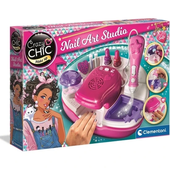 Clementoni 15174 Tırnak Sanatı Stüdyosu - Crazy Chic ürün görseli 1