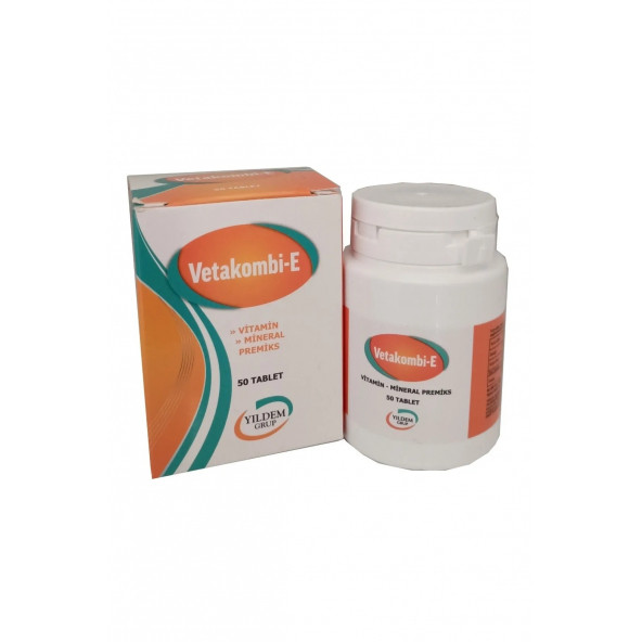 BÜYÜKBAŞ VE KÜÇÜKBAŞ HAYVLAR İÇİN VETAKOMBİ - E (VİTAMİN + MİNERAL ) PREMİKS 50 TABLET ürün görseli 1