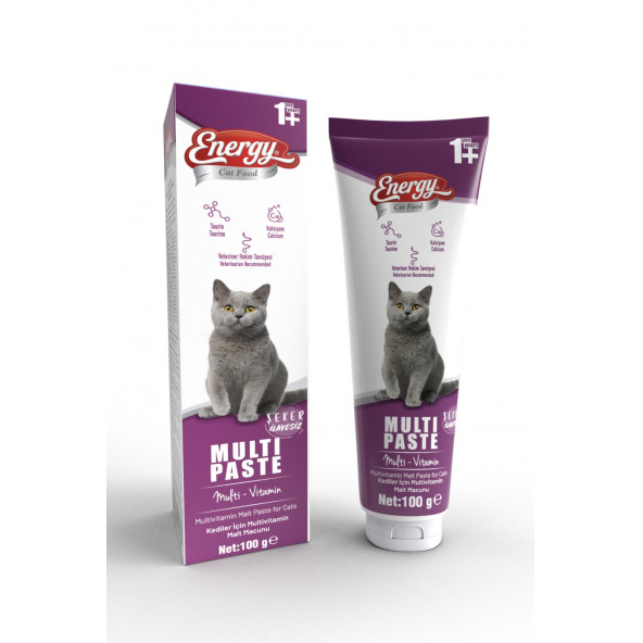 Energy Multi Paste 100gr Multivitamin Malt (Bağışıklık Sistemi Destekleyici Tüy Yumağı Önleyici) ürün görseli 1