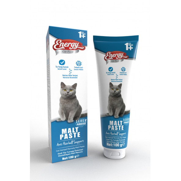 Energy Pet Food Energy Malt Paste 100gr Kediler için Tüy Yumağı Önleyici Anti Hairball Malt Macun-100g ürün görseli 1