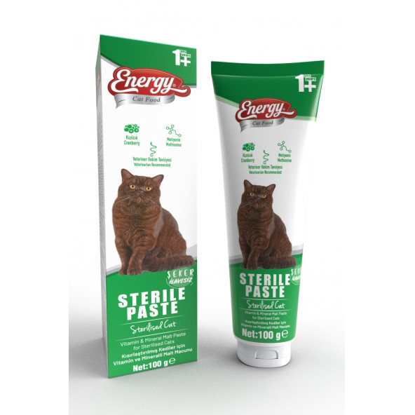 Energy Sterile Paste 100gr Kısırlaştırılmış Kediler İçin Yüksek İçerikli Multivitaminli Malt Macun ürün görseli 1