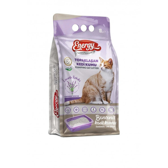 Energy Pet Food Energy SUPER PREMIUM ENERGY Bentonit Kedi Kumu Lavanta Kokulu 10 lt ÖZEL KOLİ 2 ADET 20 LT ürün görseli 1