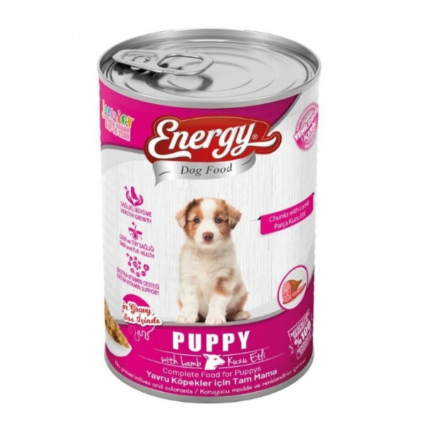 Energy Pet Food Energy Kuzu Etli Yavru Islak Köpek Konserve Maması 415 Gram 80 Adet ürün görseli 1