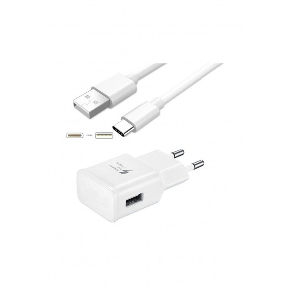 Samsung Galaxy F42 Uyumlu Type C Hızlı Şarj Aleti Seti Kafa Kablo ürün görseli 1