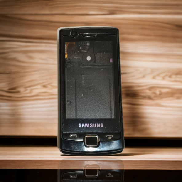 Samsung B7300 Kasa Samsung Galaxy B7300 Uyumlu Siyah Renk Orta Kasa Ön Arka Kapak Tuş Takımı ürün görseli 1