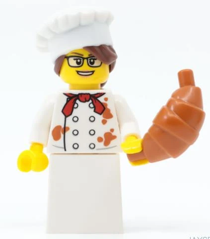 Orjinal Lego Minifigür Patisserie Chef with Croissant ürün görseli 1