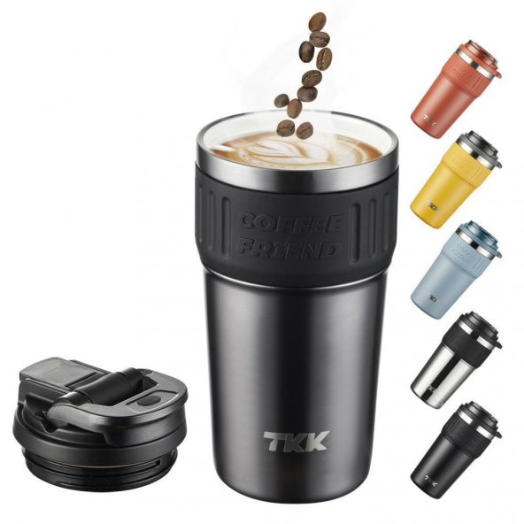 TKK Çelik Termos Kahve ve Çay Mug 630 ML Çelik Termos Mug (Karışık Renk 1 Adet) ürün görseli 1