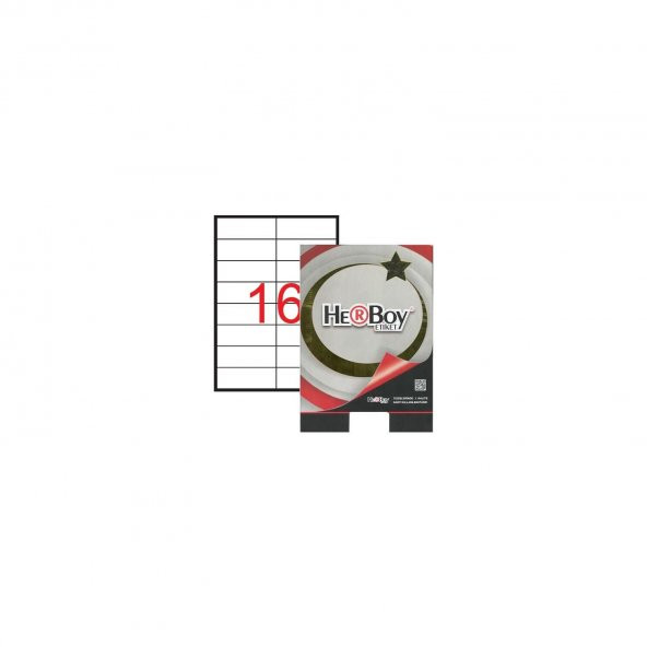 Herboy Laser Etiket 100 Yaprak 105 x 37.125 MM Lazer Yazıcı Etiketi ürün görseli 1