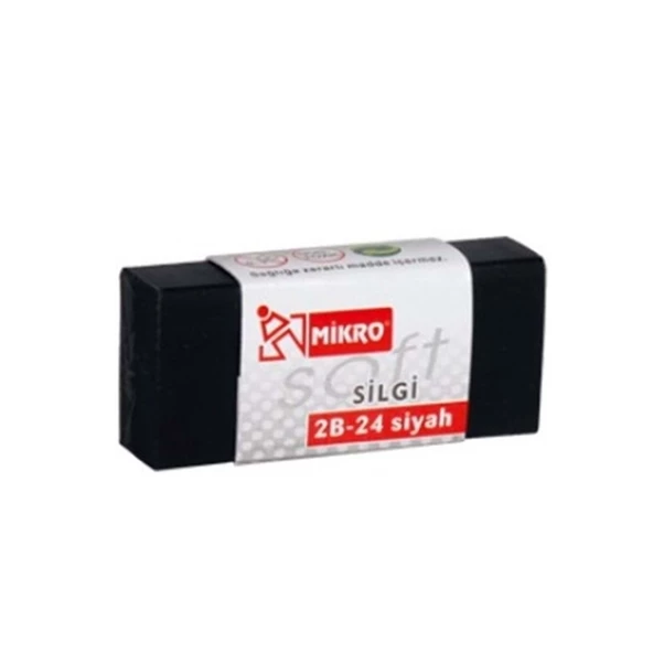 Mikro Soft Siyah Silgi 2B ürün görseli 1
