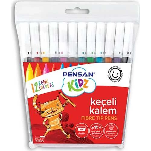 Pensan Kıdz 12 Renk Keçeli Kalem Pns.Pe34020Kk12R ürün görseli 1