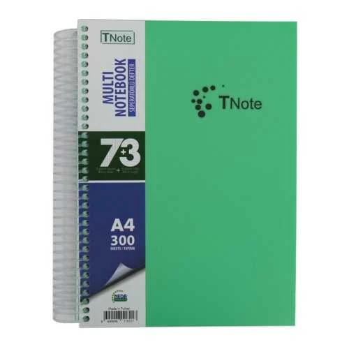 Tnote Seperatörlü Defter 300 Yaprak A4 Kareli7 - Çizgili3 ürün görseli 1