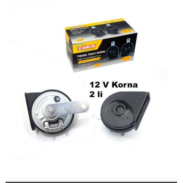 CARUB Korna 12V 2LiSüper Dadat Çift Fişli BELGELİ ürün görseli 1