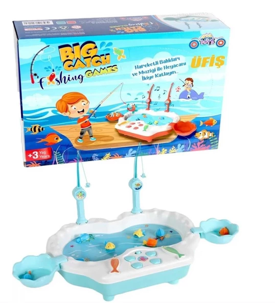 Aya Toys Pilli Balık Oyunu 40180, Pilli Havuzlu Müzikli Balık Tutma Oyunu ürün görseli 1