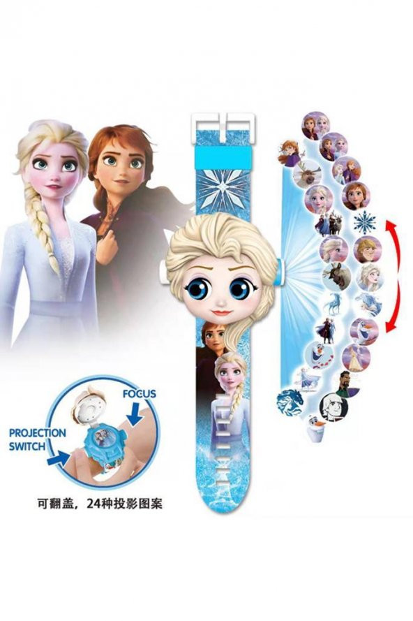Prestij Oyuncak Kartelalı Frozen Saat 3039,Elsa Projeksiyonlu Saat ürün görseli 1