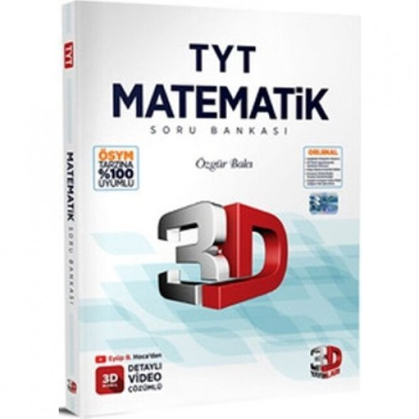 3D Yayınları Tyt Matematik Video Çözümlü Soru Bankası ürün görseli 1
