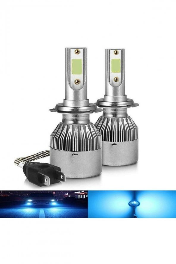 Ford C-Max (2010 - 2015) Kısa Far Xenon Led Şimşek Etkili Buz Mavi H8 ürün görseli 1
