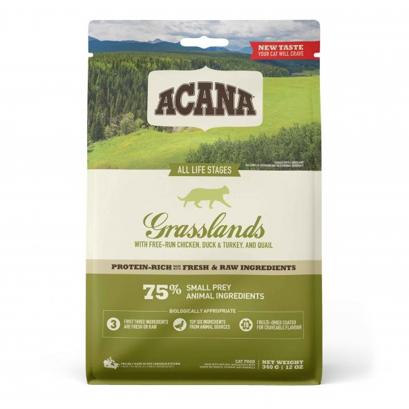 ACANA Grasslands Kedi Maması 1,8kg Tüm ırk ve yaşam evreleri için ürün görseli 1