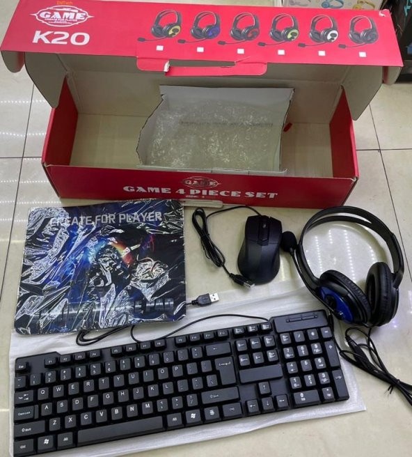 Zhltech K20 Oyuncu Set Klavye+Mouse+Kulaklık+Mouse Pad 4Lü Set - Resim 3