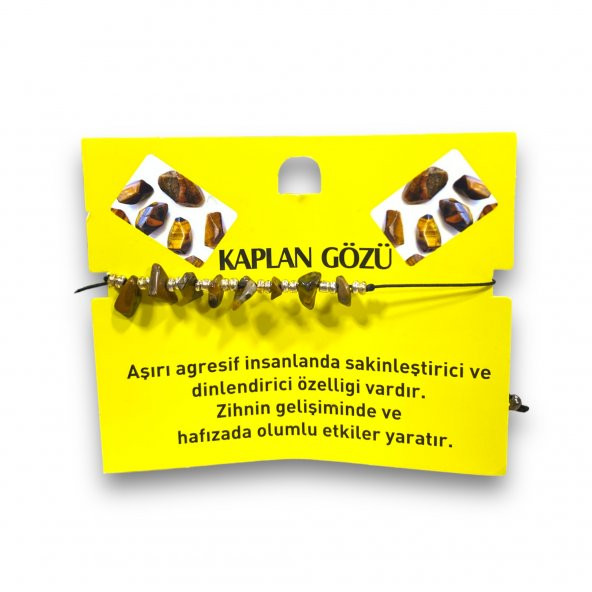 Sasta Kırık Doğal Taş Bileklik – Kaplan Gözü ürün görseli 1