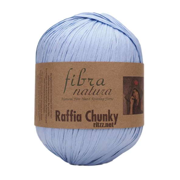 Fibra Natura Raffia Chunky 114-10 Bebe Mavi ürün görseli 1