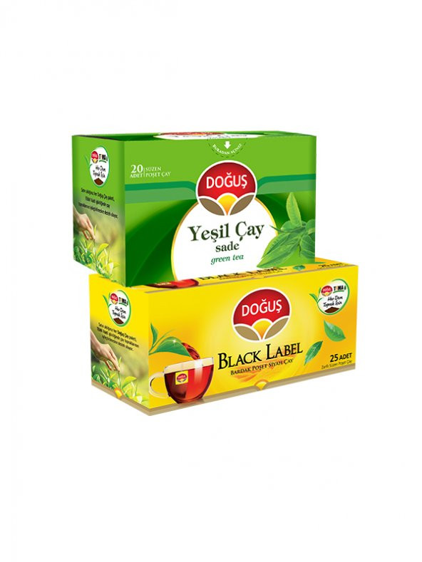 BLACK LABEL BARDAK SİYAH VE YEŞİL ÇAY SADE SÜZEN POŞET ÇAYLARI ürün görseli 1