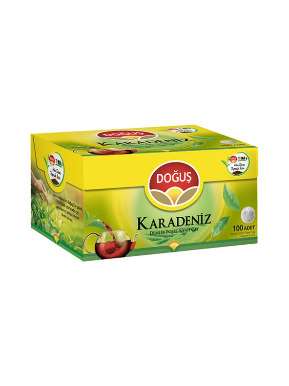 KARADENİZ DEMLİK POŞET SİYAH ÇAY 100 ADET ürün görseli 1
