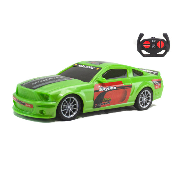 1/16 Ölçek Uzaktan Kumandalı Spor Araba Mustang Ful Fonksyon Yeşil ürün görseli 1